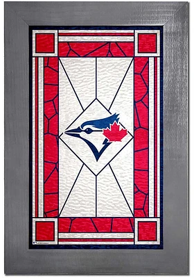 Toronto Blue Jays Stained Glass Frame Sign