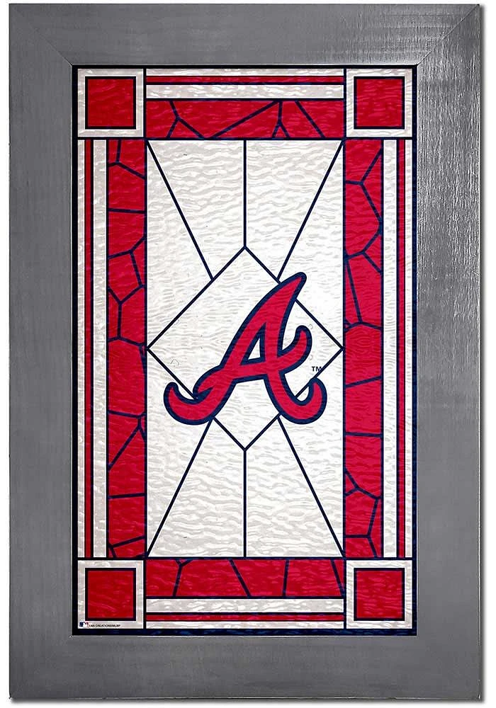 Atlanta Braves Stained Glass Frame Sign