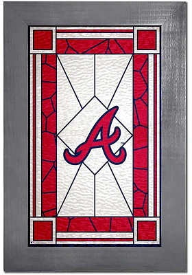 Atlanta Braves Stained Glass Frame Sign