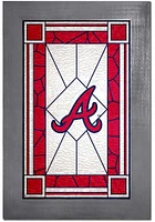 Atlanta Braves Stained Glass Frame Sign