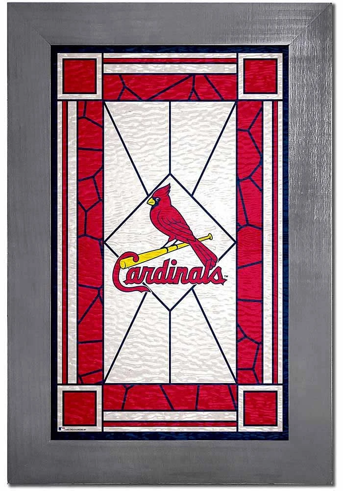 St Louis Cardinals Stained Glass Frame Sign