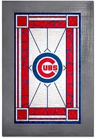 Chicago Cubs Stained Glass Frame Sign