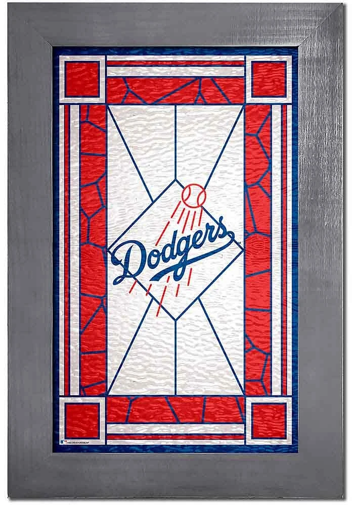 Los Angeles Dodgers Stained Glass Frame Sign