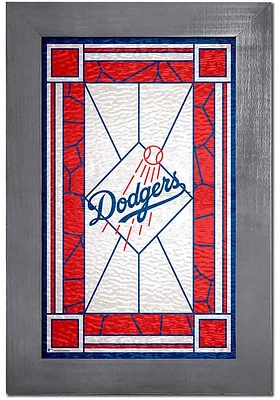Los Angeles Dodgers Stained Glass Frame Sign