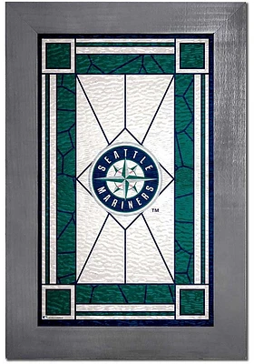 Seattle Mariners Stained Glass Frame Sign