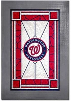 Washington Nationals Stained Glass Frame Sign