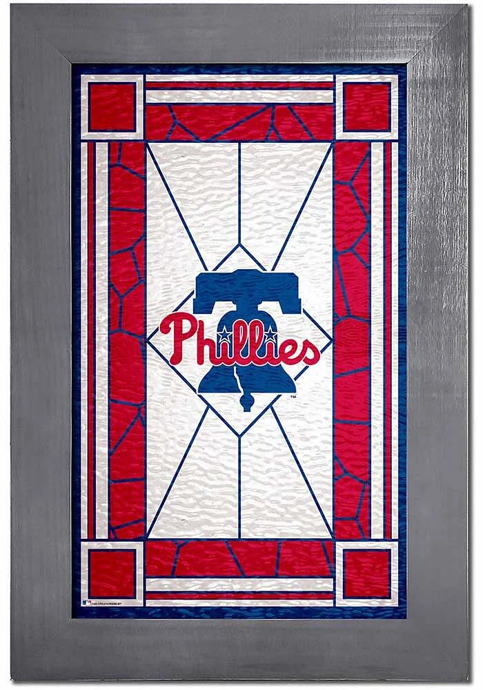 Philadelphia Phillies Stained Glass Frame Sign
