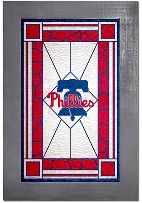 Philadelphia Phillies Stained Glass Frame Sign