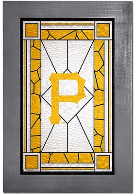Pittsburgh Pirates Stained Glass Frame Sign