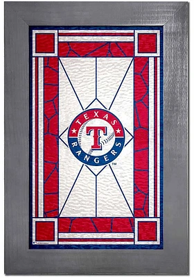 Texas Rangers Stained Glass Frame Sign