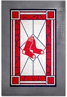 Boston Red Sox Stained Glass Frame Sign