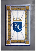 Kansas City Royals Stained Glass Frame Sign - Blue