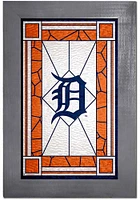 Detroit Tigers Stained Glass Frame Sign