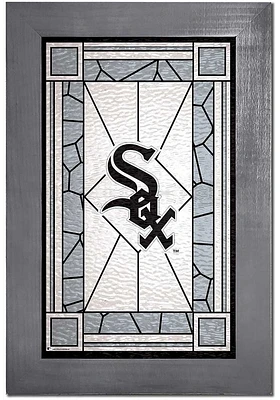 Chicago White Sox Stained Glass Frame Sign