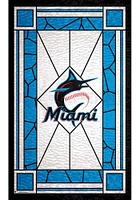 Miami Marlins Stained Glass Sign