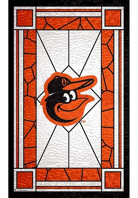 Baltimore Orioles Stained Glass Sign