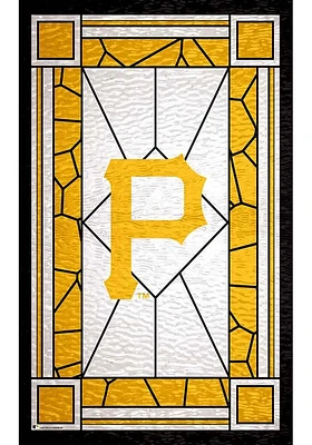Pittsburgh Pirates Stained Glass Sign - Black