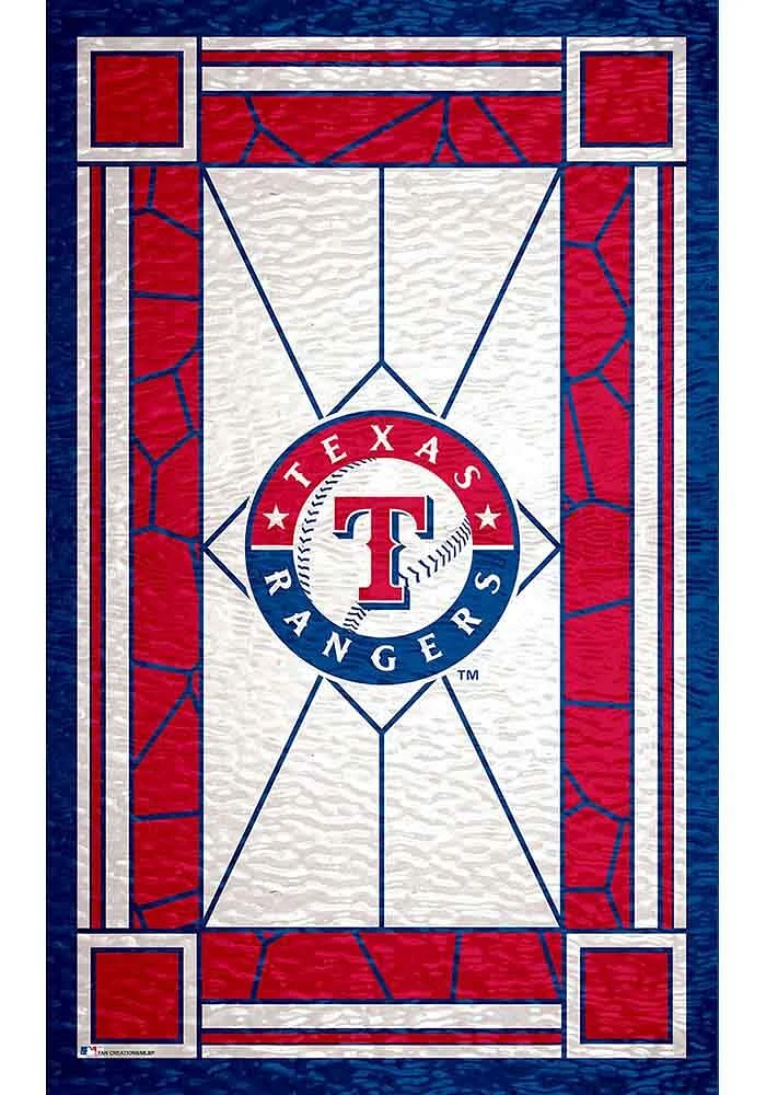 Texas Rangers Stained Glass Sign