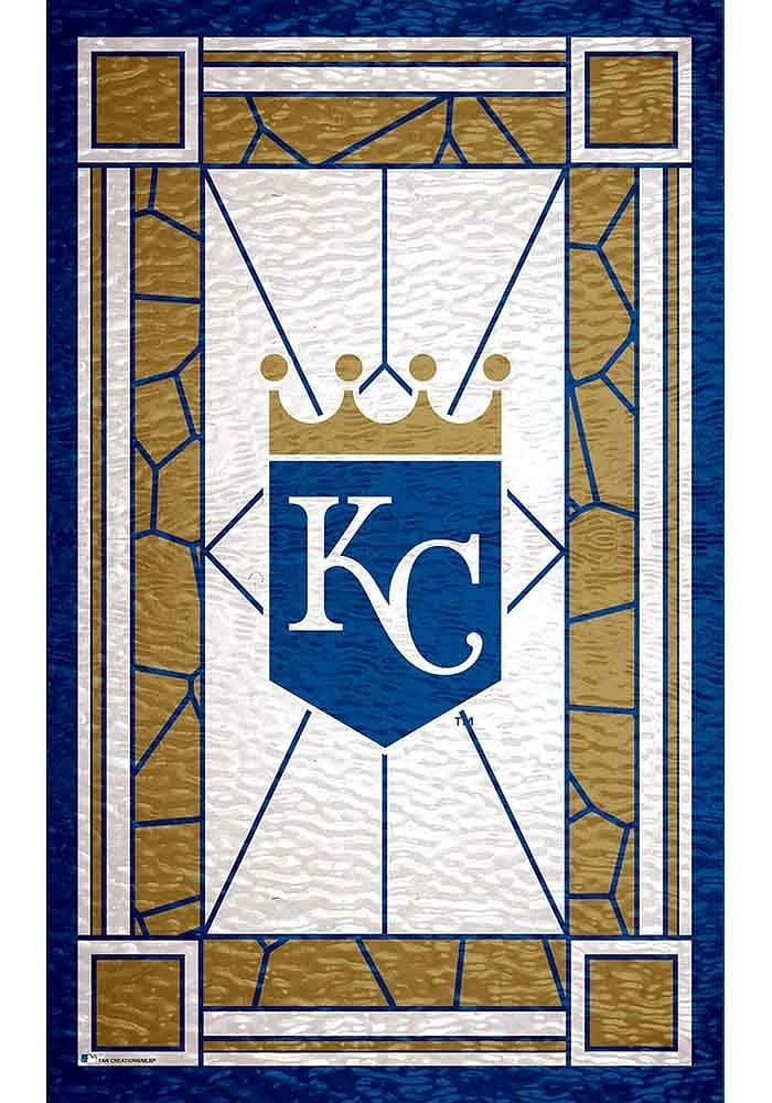 Kansas City Royals Stained Glass Sign - Blue