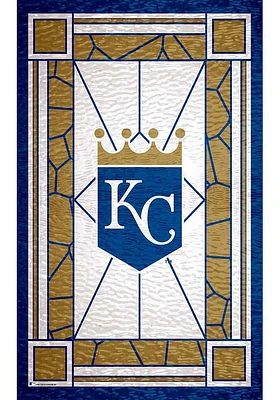 Kansas City Royals Stained Glass Sign - Blue