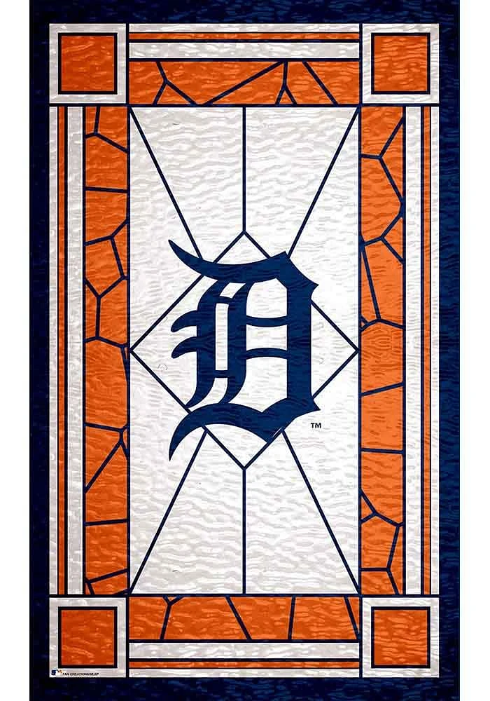 Detroit Tigers Stained Glass Sign
