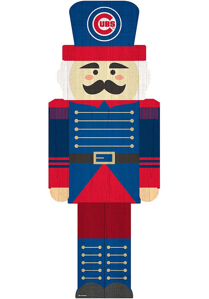 Chicago Cubs 31 Inch Nutcracker Leaner Sign