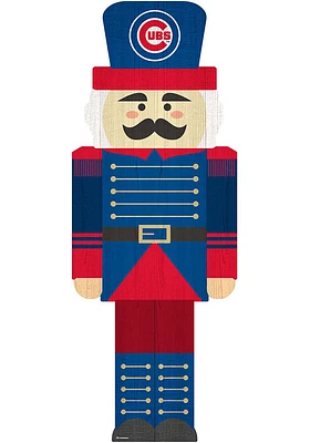 Chicago Cubs 31 Inch Nutcracker Leaner Sign