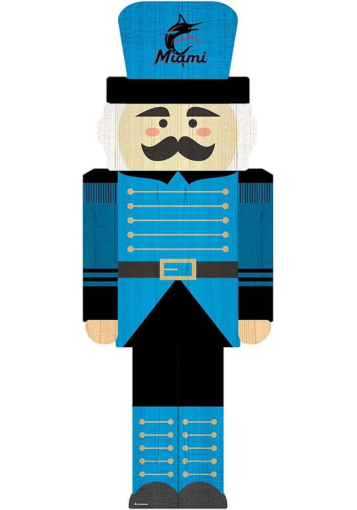 Miami Marlins 31 Inch Nutcracker Leaner Sign