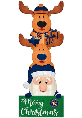 Houston Astros 31 Inch Santa Stack Leaner Sign