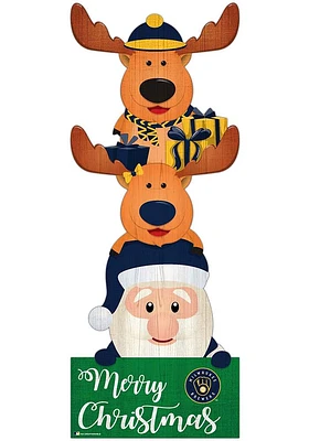 Milwaukee Brewers 31 Inch Santa Stack Leaner Sign