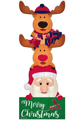 St Louis Cardinals 31 Inch Santa Stack Leaner Sign