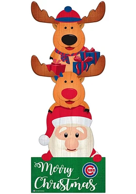 Chicago Cubs 31 Inch Santa Stack Leaner Sign