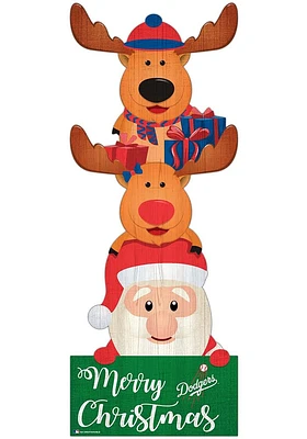 Los Angeles Dodgers 31 Inch Santa Stack Leaner Sign