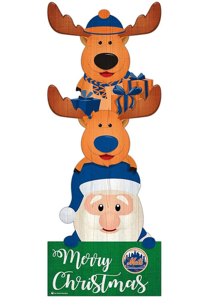New York Mets 31 Inch Santa Stack Leaner Sign