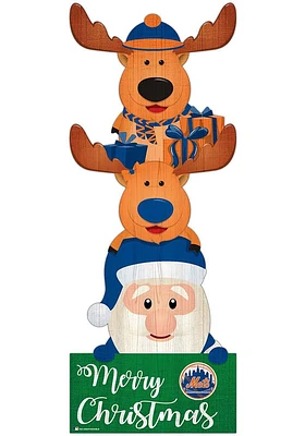New York Mets 31 Inch Santa Stack Leaner Sign