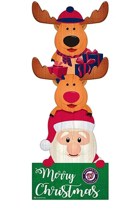 Washington Nationals 31 Inch Santa Stack Leaner Sign