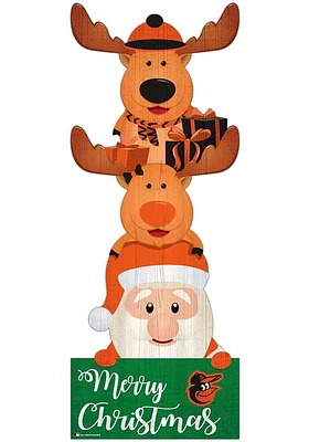 Baltimore Orioles 31 Inch Santa Stack Leaner Sign