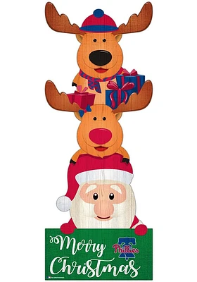 Philadelphia Phillies 31 Inch Santa Stack Leaner Sign