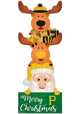 Pittsburgh Pirates 31 Inch Santa Stack Leaner Sign