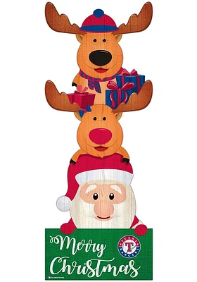 Texas Rangers 31 Inch Santa Stack Leaner Sign