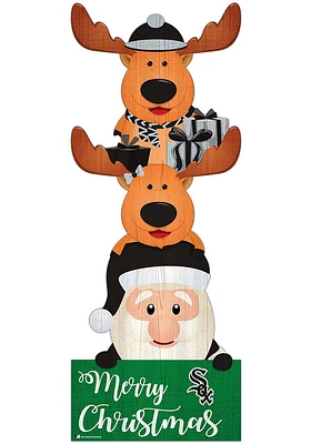 Chicago White Sox 31 Inch Santa Stack Leaner Sign