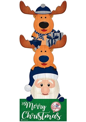 New York Yankees 31 Inch Santa Stack Leaner Sign