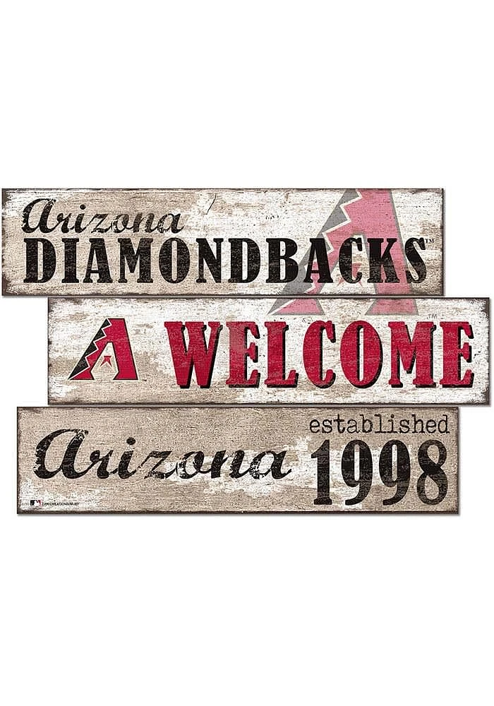 Arizona Diamondbacks Welcome 3 Plank Sign