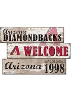 Arizona Diamondbacks Welcome 3 Plank Sign