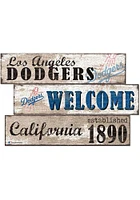 Los Angeles Dodgers Welcome 3 Plank Sign
