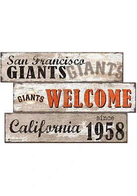 San Francisco Giants Welcome 3 Plank Sign