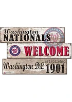 Washington Nationals Welcome 3 Plank Sign