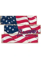 Atlanta Braves Flag 3 Plank Sign