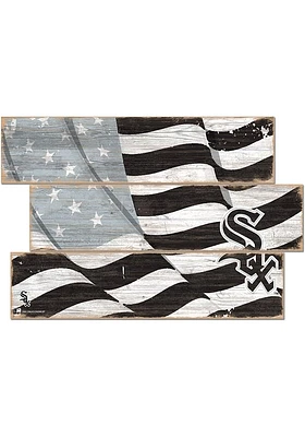 Chicago White Sox Flag 3 Plank Sign