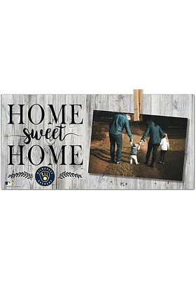 Milwaukee Brewers Home Sweet Home Clothespin Sign